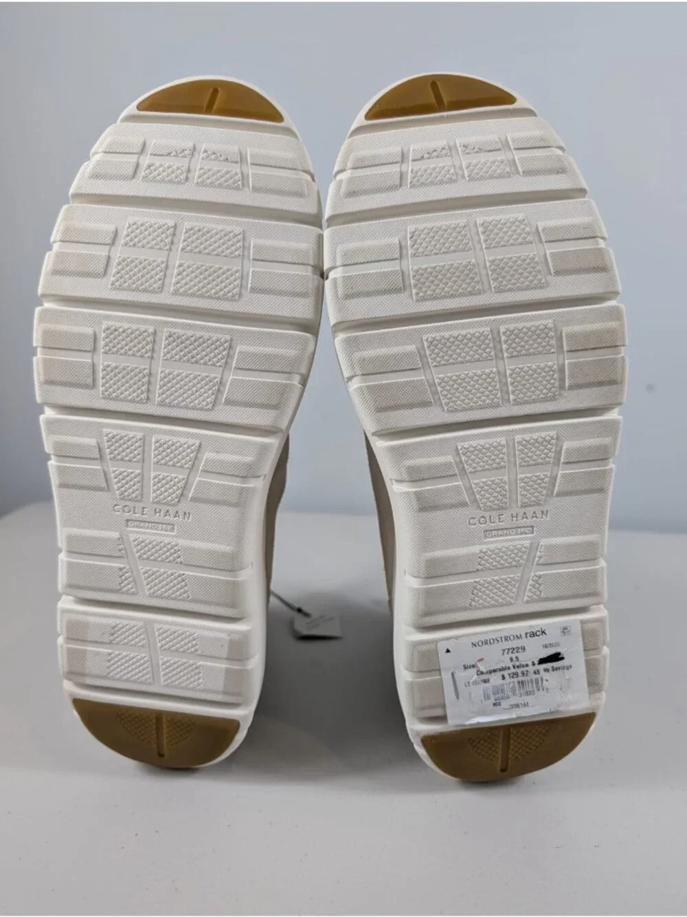 Cole Haan women's boots in cream Chelsea waterproof size 9.5B